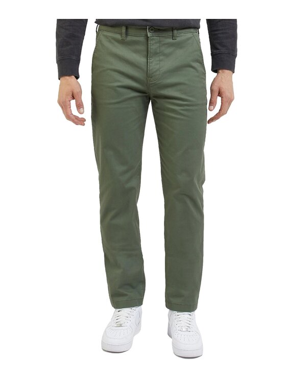 Lee Lee Pantaloni chino 112342928 Verde Regular Fit