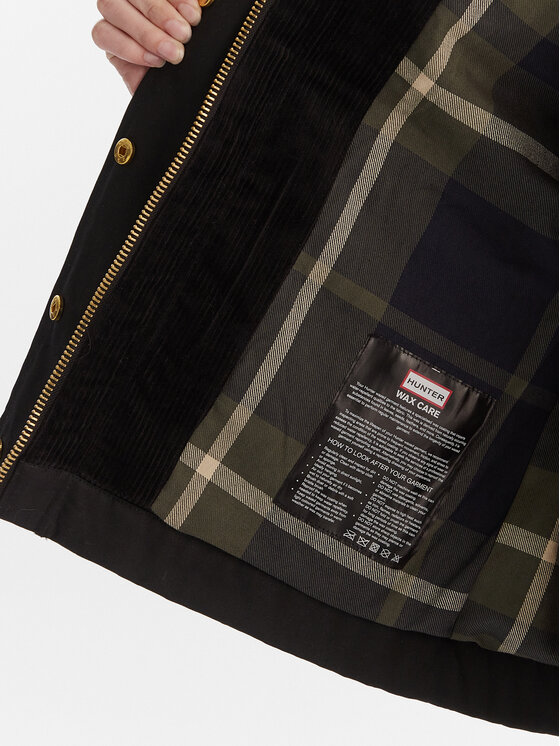 Hunter Hunter Μπουφάν μεταβατικό Leith HARW0065251 Μαύρο Oversize