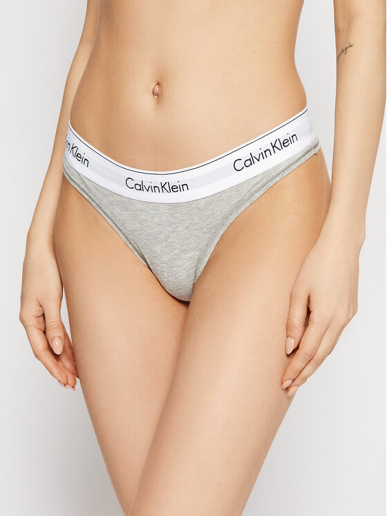 Calvin Klein Underwear Tangice 0000F3786E Siva