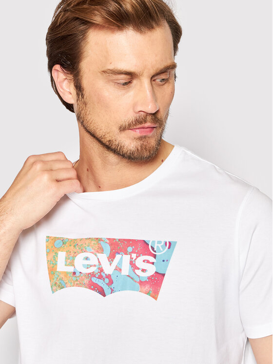 Levis® T Shirt Graphic Crewneck 22491 0453 Biały Regular Fit Modivopl