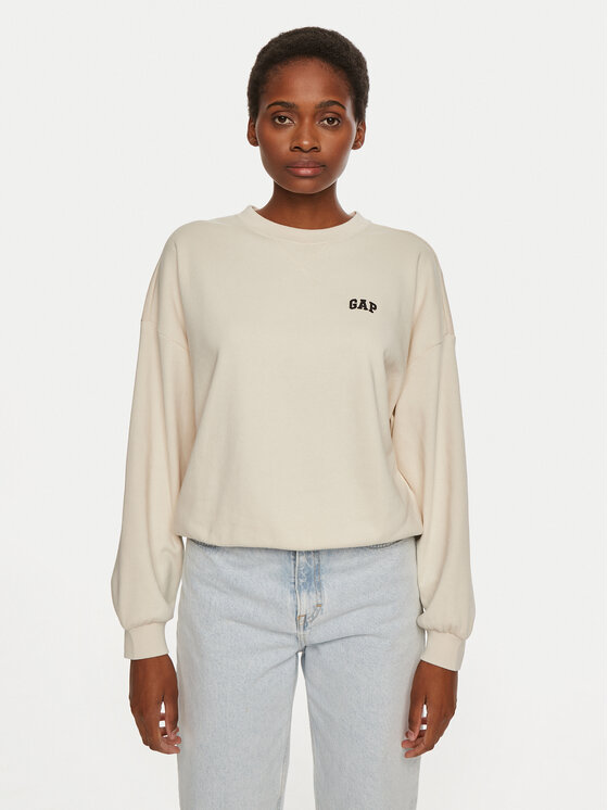 Gap Gap Majica dugih rukava 476351-01 Bež Regular Fit