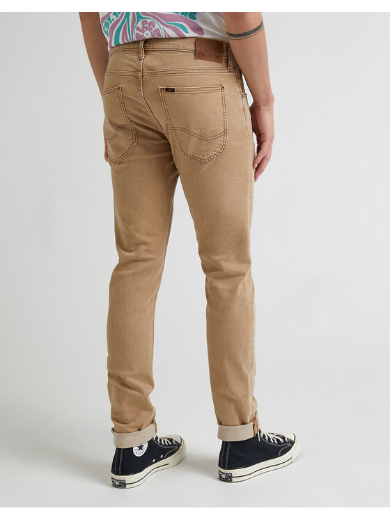 Lee Lee Jeansy LUKE Beżowy Slim Fit