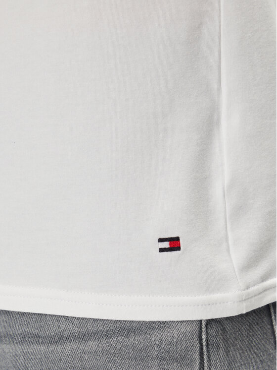 Tommy Hilfiger Tommy Hilfiger Set 3 tricouri UM0UM03138 Alb Regular Fit