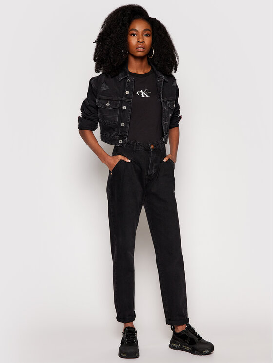 Calvin Klein Jeans Marškinėliai J20J216577 Juoda Slim Fit • Modivo.lt