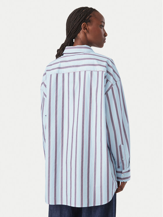 Tommy Jeans Tommy Jeans Koszula Essential DW0DW23340 Niebieski jasny Oversize