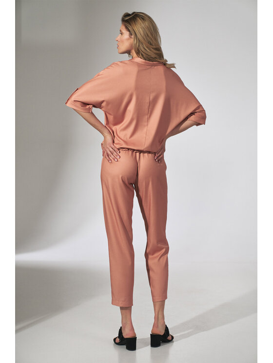 FIGL FIGLFIGL Pantaloni da donna M743 Arancione Regular Fit