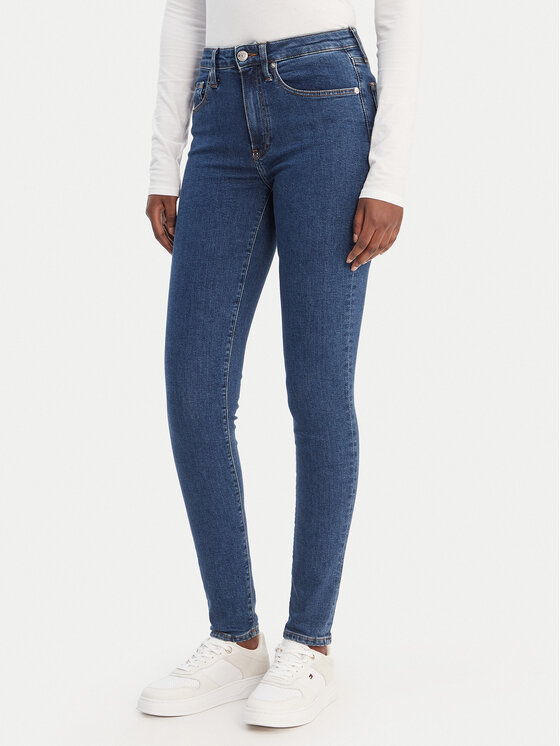 Tommy Hilfiger Tommy Hilfiger Jeans hlače WW0WW47689 Modra Skinny Fit