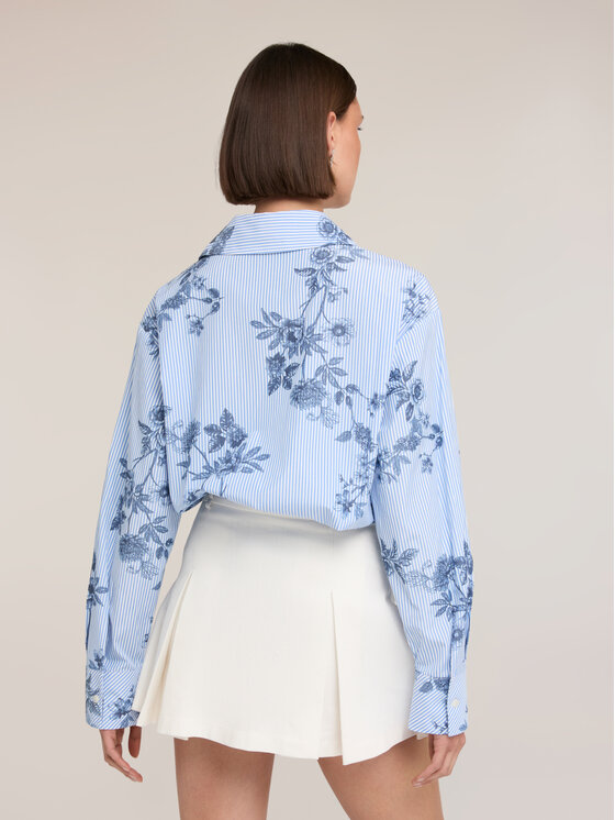 Motivi Motivi Camicia 5095Q001026N0R4 Turchese Over Fit