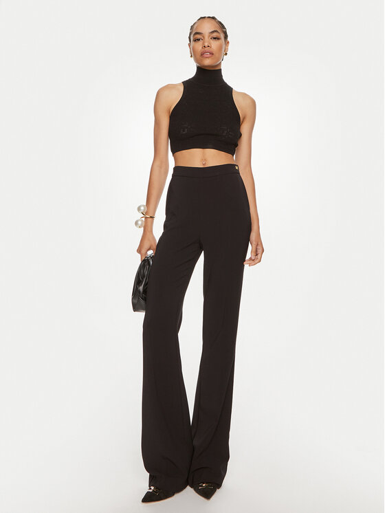 Elisabetta Franchi Elisabetta Franchi Bluză cu gât TK-28B-46E2 Negru Slim Fit