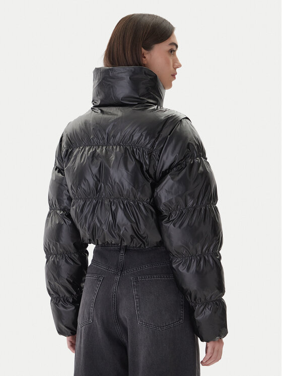 adidas adidas Zimska jakna Essentials Glossy 2-In-1 JX2988 Crna Loose Fit