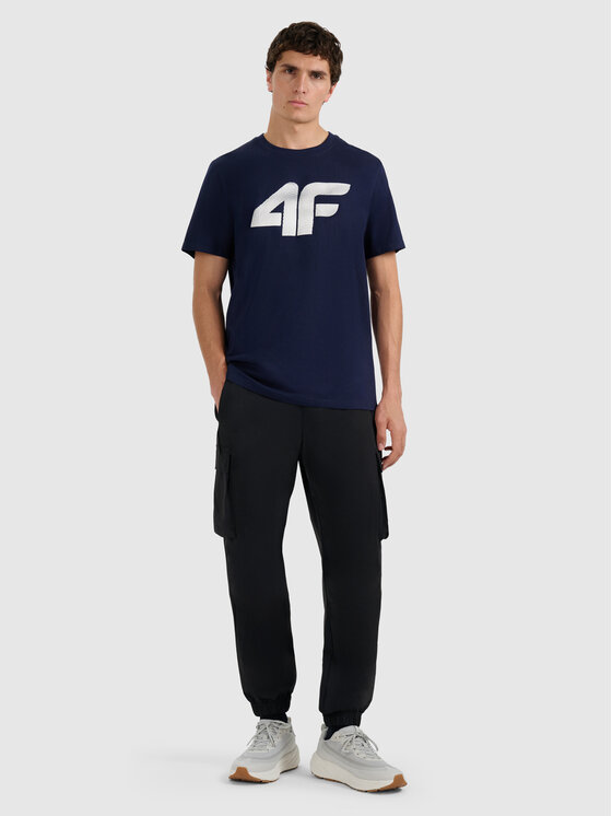 4F 4F T-Shirt NOS Granatowy Regular Fit