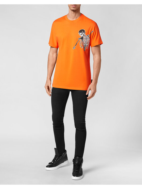 PHILIPP PLEIN PHILIPP PLEIN T-Shirt 4063 Pomarańczowy Regular Fit