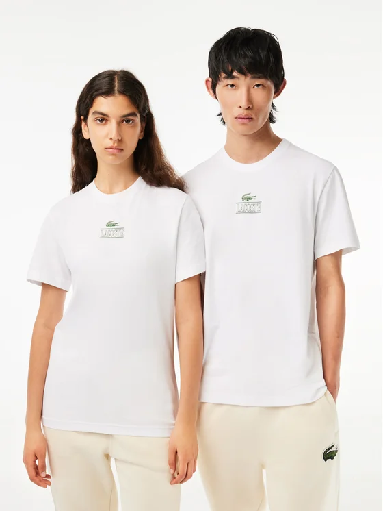 Lacoste T-Shirt TH1147 Weiß Regular Fit