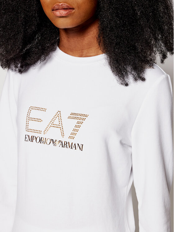 EA7 Emporio Armani Sweatshirt 8NTM45 TJ9RZ 1100 Wei Regular Fit