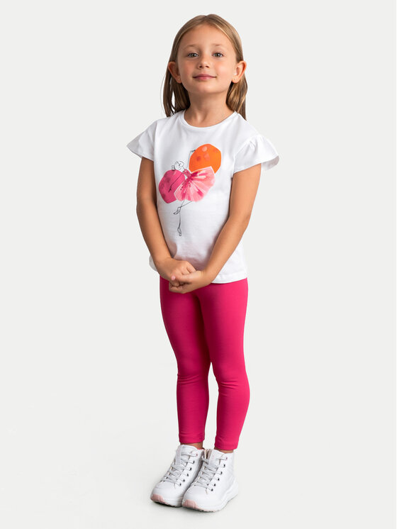 Mayoral Mayoral Top és leggings szett 3726 Fehér Regular Fit