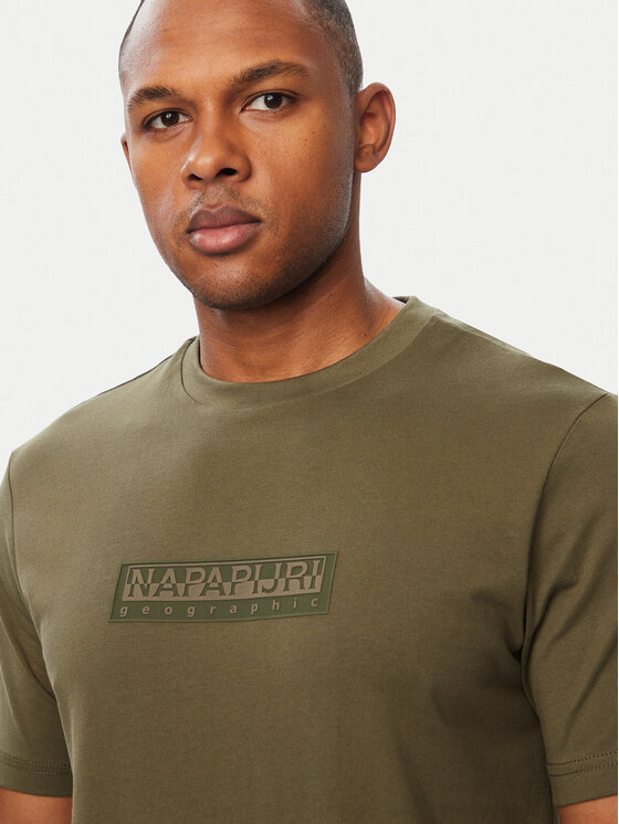 Napapijri Napapijri T-shirt S-Box Logo NP0A4IFL Tamno zelena Regular Fit
