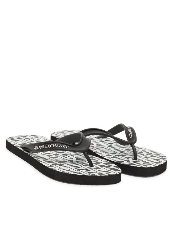 Armani Exchange Armani Exchange Šlepetės per pirštą XUQ002 XV676 N814 Juoda