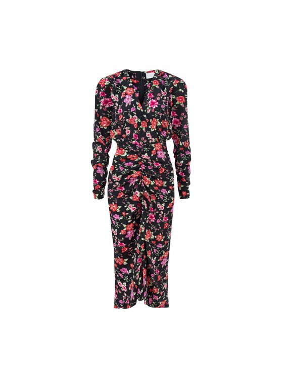 Melismee Stockholm Melismee Stockholm Sukienka codzienna Greta Flowers Czarny Regular Fit