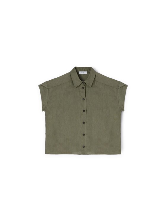 Motivi Motivi Camicia 5227W000473N035 Verde Regular Fit