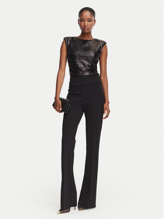 Rinascimento Rinascimento Bavlnené nohavice CFC0130162003 Čierna Regular Fit