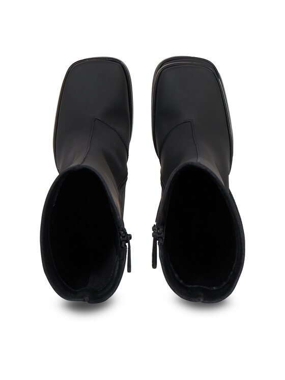 Calvin Klein Jeans Calvin Klein Jeans Μποτάκια Heel Zip Boot Lth Wn YW0YW01113 Μαύρο