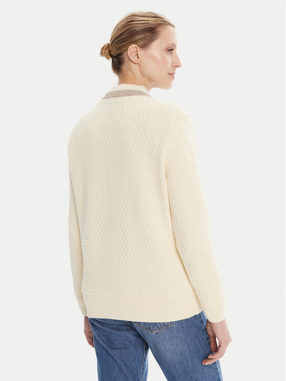 Gant Gant Kardigāns 4805343 Écru Regular Fit