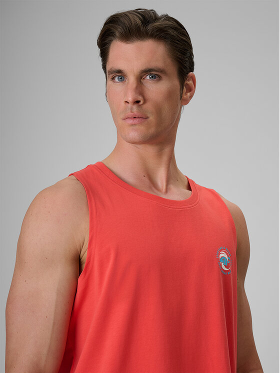 4F 4F Tank top SUMMER CODE Koralowy Regular Fit