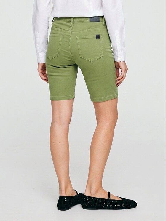 BIG STAR BIG STAR Szorty jeansowe KIRA Zielony Basic Fit