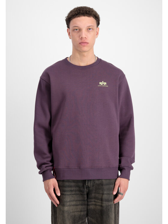 Alpha Industries Alpha Industries Bluza Basic Small Logo Sweatshirt Fioletowy Regular Fit
