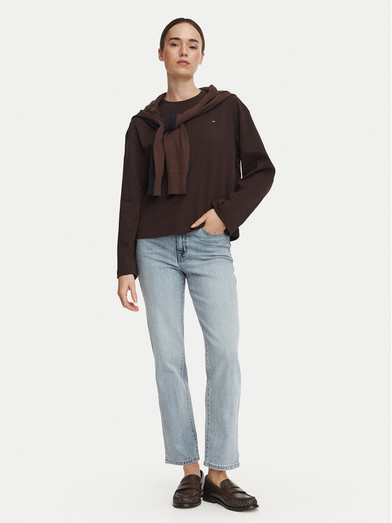 Tommy Hilfiger Tommy Hilfiger Bluzka WW0WW51740 Brązowy Relaxed Fit