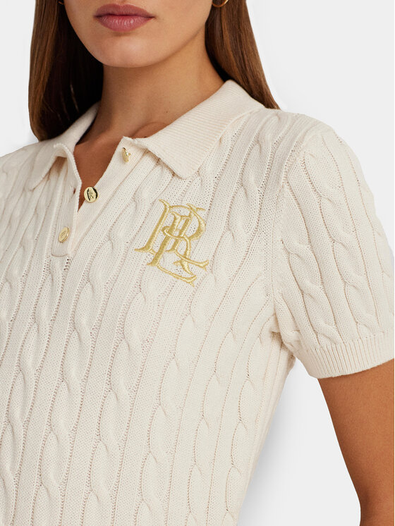 LAUREN RALPH LAUREN LAUREN RALPH LAUREN Polo majica 200932224001 Écru Slim Fit