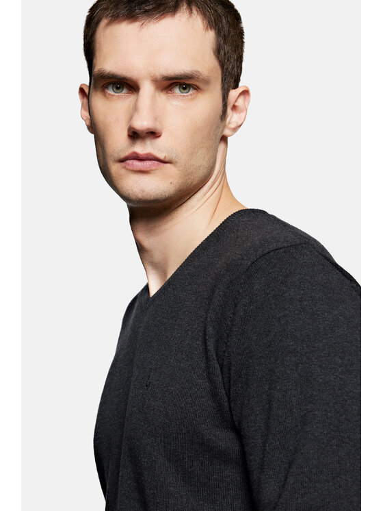 Lancerto Lancerto Sweter Anthony SW073223000045 Szary Regular Fit