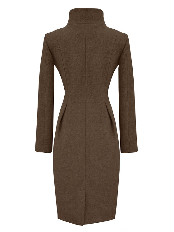 Kasia Zapała Kasia Zapała Płaszcz przejściowy Kunto Brązowy Slim Fit