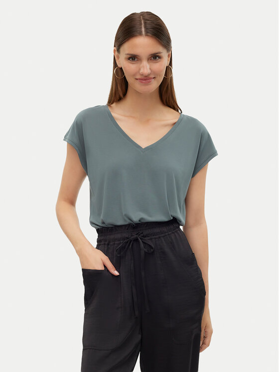Vero Moda Tricou Filli 10247666 Verde Relaxed Fit