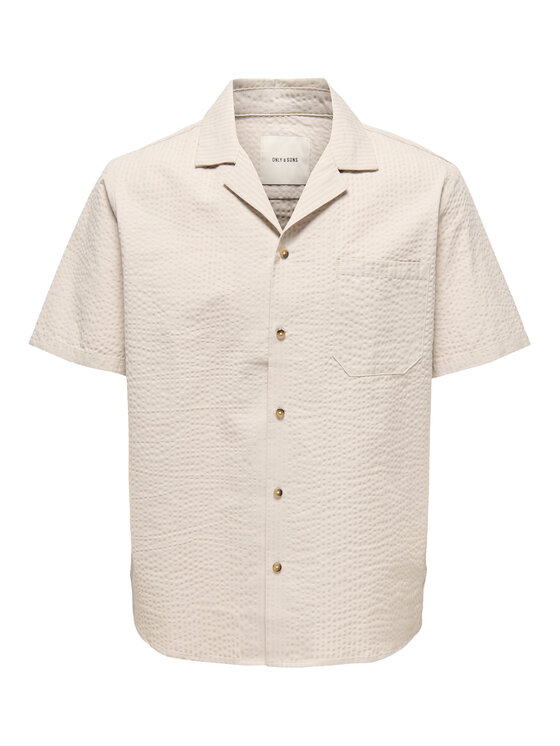 Only & Sons Only & Sons Košeľa Eye Resort 22030342 Béžová Relaxed Fit