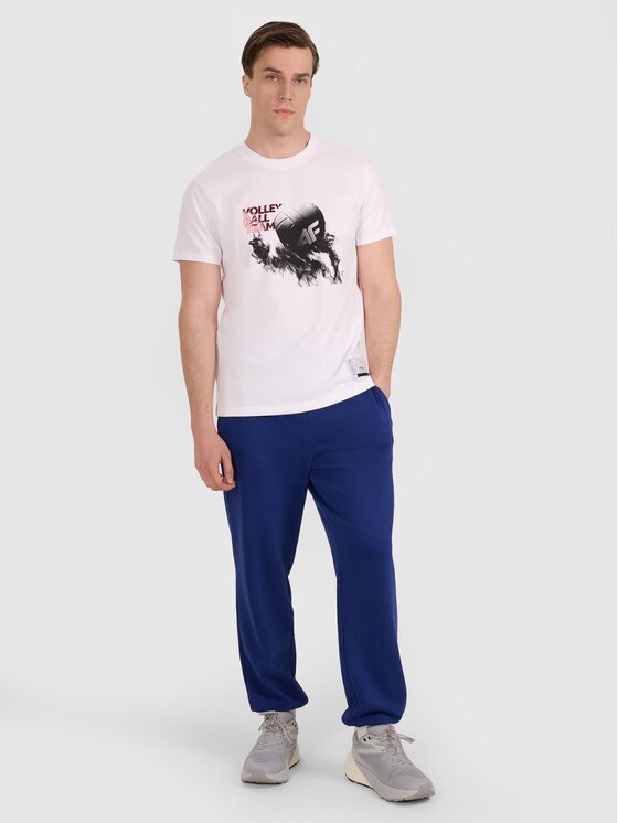 4F 4F T-shirt 4FRAW25TTSHM3235-10S Bianco Regular Fit
