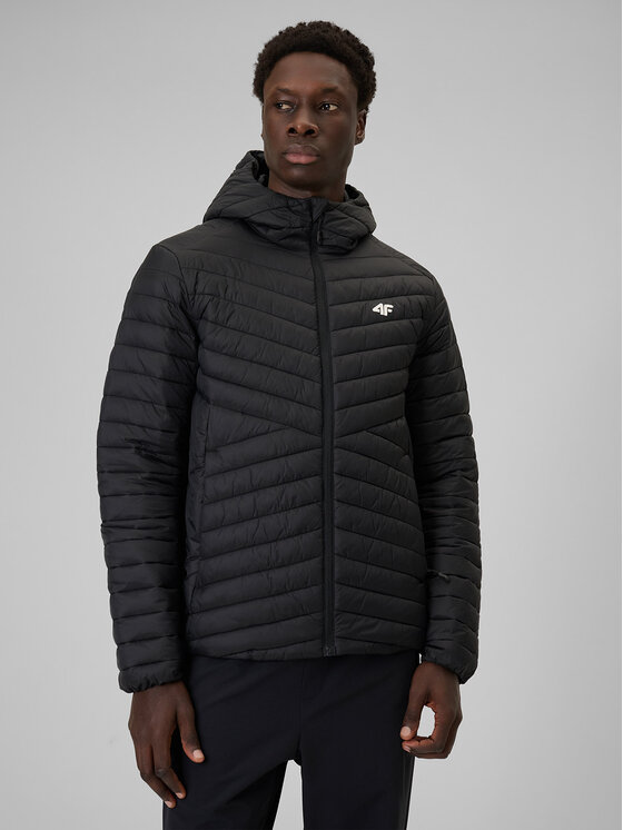 4F 4F Kurtka puchowa BASIC+ Czarny Regular Fit