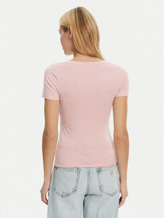 Guess Guess Тишърт O5RI02 KBBU1 Розов Regular Fit