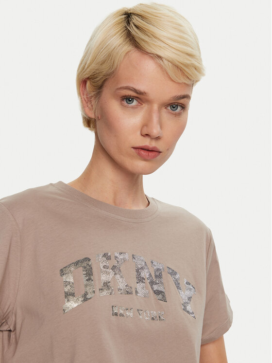 DKNY Sport DKNY Sport Tricou DP4T9991 Bej Relaxed Fit