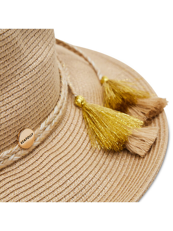 Seafolly Cappello Shady Lady Collapsible Fedora 71299-HT Beige
