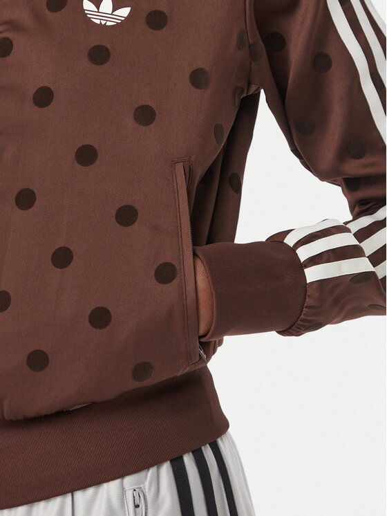 adidas adidas Bluza Satin Polka Dots Tt Track Top LI2855 Brązowy Regular Fit