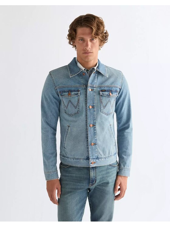 Wrangler Wrangler Giacca di jeans DENIM JACKET Blu Regular Fit