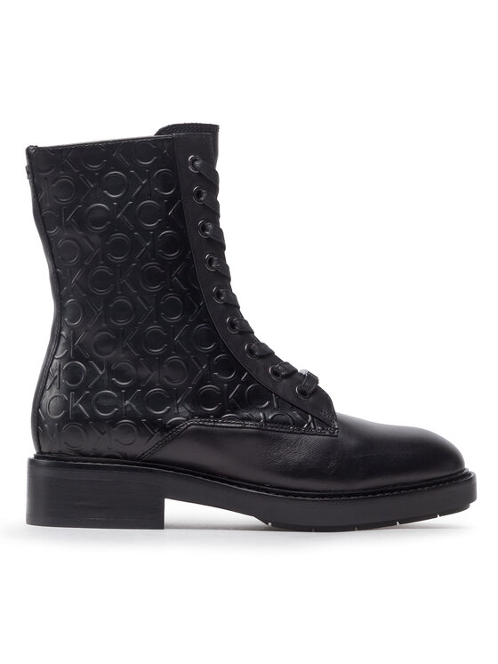 Calvin Klein Calvin Klein Μποτάκια Rubber Sole Combat Boot HW0HW01292 Μαύρο