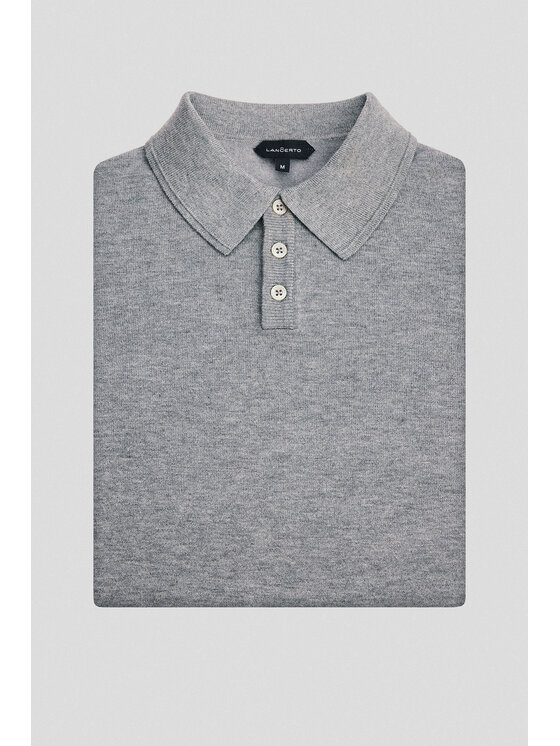 Lancerto Lancerto Polo Nils PO073125000052 Szary Regular Fit