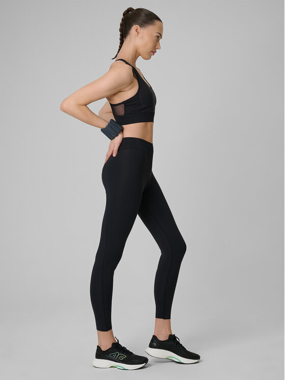 4F 4F Legginsy TRAINING Czarny Slim Fit