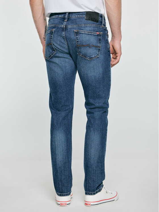 BIG STAR BIG STAR Jeansy TERRY SLIM Granatowy Slim Fit
