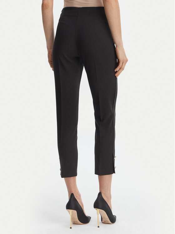Rinascimento Rinascimento Kalhoty z materiálu CFC0128641003 Černá Slim Fit