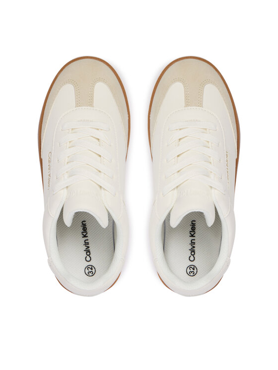 Calvin Klein Calvin Klein Sneakersy Low Cut Lace-Up Sneaker V3X9-83159-1269 S Biela