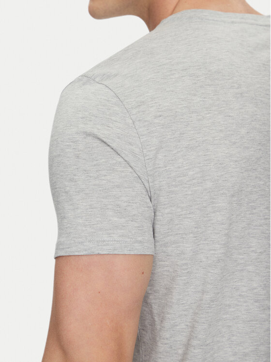 Lacoste Lacoste T-Shirt TH6709 Szary Regular Fit