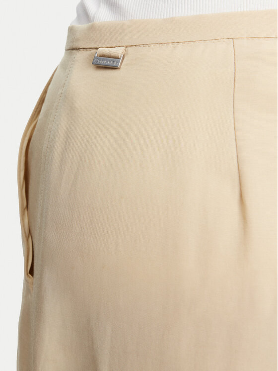 Calvin Klein Calvin Klein Hlače K20K208168 Bež Wide Leg